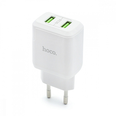 СЗУ с выходом USB Hoco N6 (3A/2USB/QC3.0/QC2.0/кабель Micro USB) белое