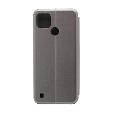 Чехол-книжка BF модельный (силикон/кожа) для Realme C21Y/C25Y серебристый