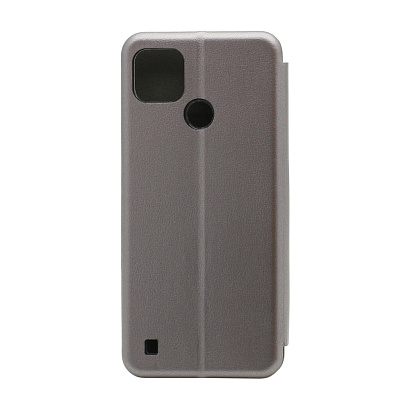 Чехол-книжка BF модельный (силикон/кожа) для Realme C21Y/C25Y серебристый