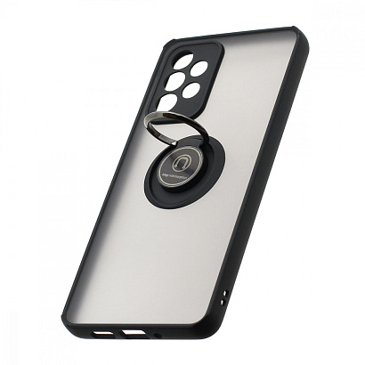 Чехол Shockproof Ring для Samsung Galaxy А73 (003) черно-красный