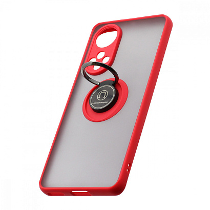 Чехол Shockproof Ring для Huawei Honor 50/Nova 9 (002) красно-черный