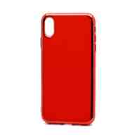 Чехол Silicone case Onyx Clear (накладка/силикон) для Apple iPhone XS Max красный