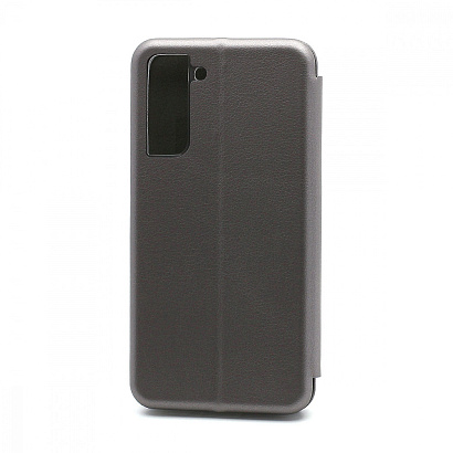 Чехол-книжка BF модельный (силикон/кожа) для Samsung Galaxy S21 серебристый