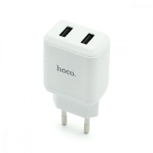 СЗУ с выходом USB Hoco N7 (2.1A/2USB/кабель Micro USB) белое