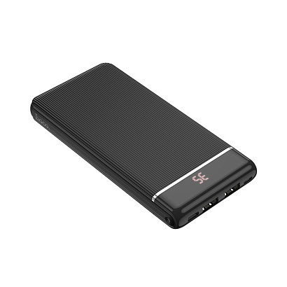 Внешний аккумулятор HOCO J59 Famous 10000 mAh (2USB/2A/LED) черный