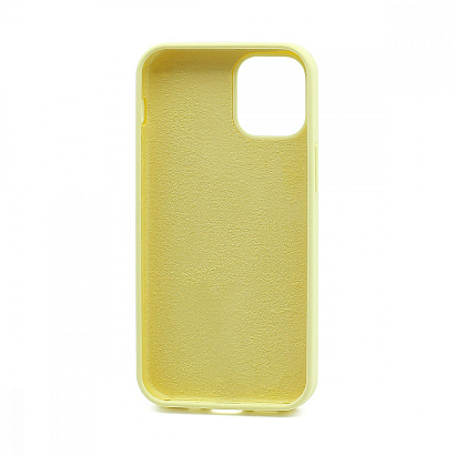 Чехол Silicone Case без лого для Apple iPhone 12 mini/5.4 (полная защита) (051) светло желтый