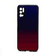 Чехол со стеклянной вставкой Gradient для Xiaomi Redmi Note 10T (005) сине-фиолетовый