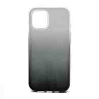 Чехол Fashion с блестками силикон-пластик для Apple iPhone 12 Pro Max/6.7 серебристо-черный