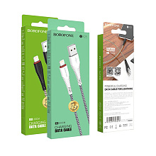 Кабель USB - Lightning Borofone BX25 "Powerful" (2.4А, 100см) белый