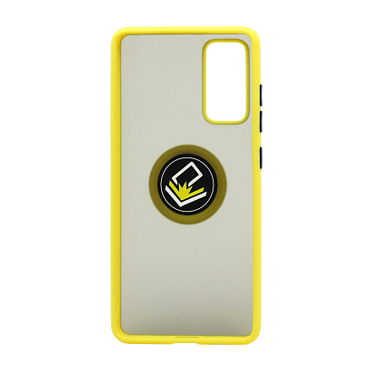 Чехол Shockproof Ring для Samsung Galaxy S20 FE (001) желто-черный