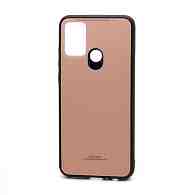 Чехол со стеклянной вставкой без лого для Huawei Honor 9A розовый