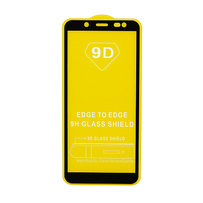 Защитное стекло Full Glass для Samsung Galaxy J6 2018 черное (Full GC) тех. пак