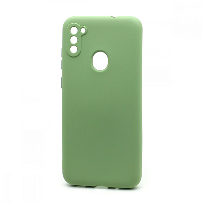 Чехол Silicone Case NEW ERA (накладка/силикон) для Samsung Galaxy A11/M11 зеленый