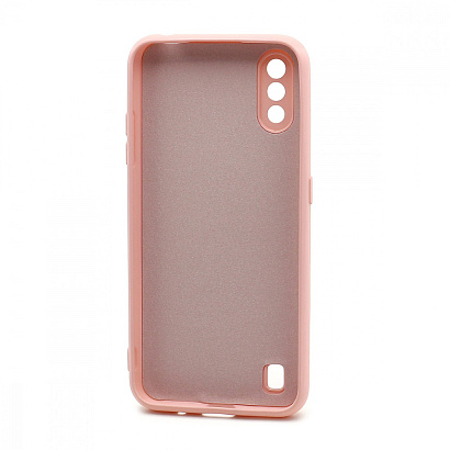 Чехол Silicone Case NEW ERA (накладка/силикон) для Samsung Galaxy A01 светло розовый