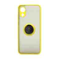 Чехол Shockproof Ring для Samsung Galaxy A03 Core (001) желто-черный