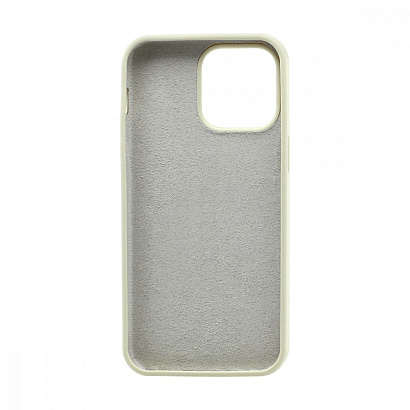 Чехол Silicone Case без лого для Apple iPhone 14 Pro Max/6.7 (полная защита) (011) бежевый