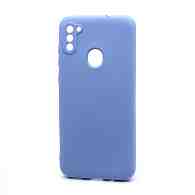 Чехол Silicone Case NEW ERA (накладка/силикон) для Samsung Galaxy A11/M11 голубой