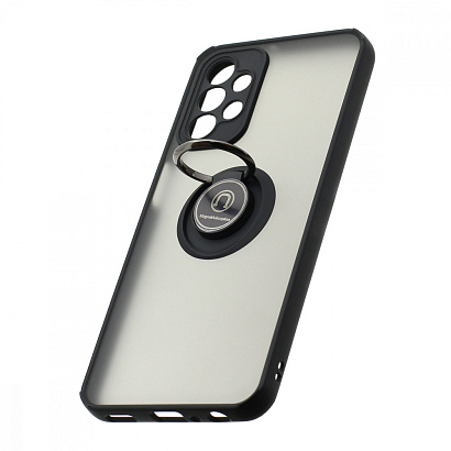 Чехол Shockproof Ring для Samsung Galaxy А23 (003) черно-красный