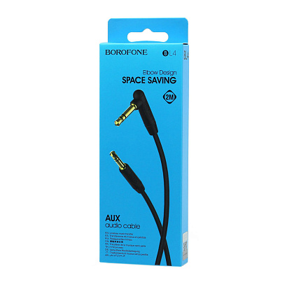 Кабель AUX (3,5 mm jack) Borofone BL4 (200см) черный