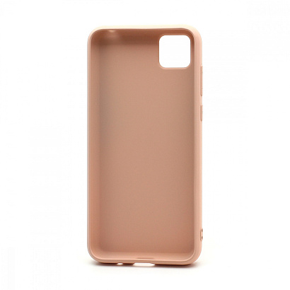 Чехол силиконовый с кожаной вставкой Leather Cover для Huawei Honor 9S/Y5p розовый
