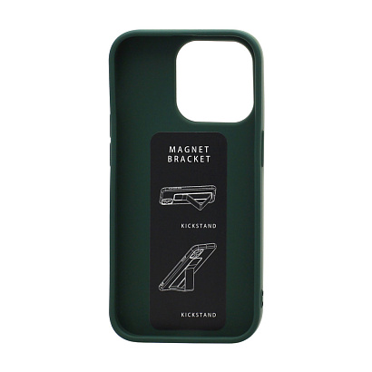 Чехол Magnetic Stend 2 для Apple iPhone 14 Pro/6.1 (007) темно зеленый