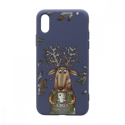 Чехол NEW ERA Winter для Apple iPhone X/XS (004) серый