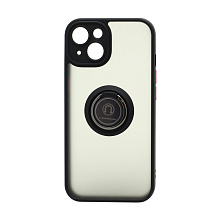 Чехол Shockproof Ring для Apple iPhone 14/6.1 (003) черно-красный