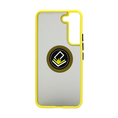 Чехол Shockproof Ring для Samsung Galaxy S22 (001) желто-черный