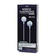 Наушники с микрофоном Remax Wired Earphone RM-711 (3.5 mm jack) серебристые