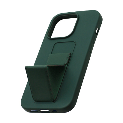 Чехол Magnetic Stend 2 для Apple iPhone 14 Pro/6.1 (007) темно зеленый