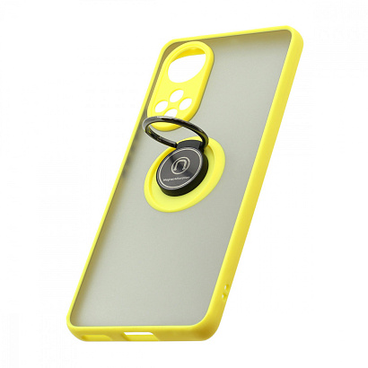 Чехол Shockproof Ring для Huawei Honor 50/Nova 9 (001) желто-черный