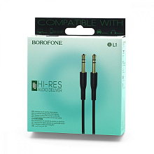 Кабель AUX (3,5 mm jack) Borofone BL1 (100см) черный