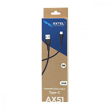 Кабель USB - Type-C Axtel AX51 (100см) черный