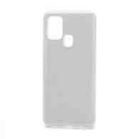 Чехол Fashion с блестками силикон-пластик для Samsung Galaxy A21S серебристый