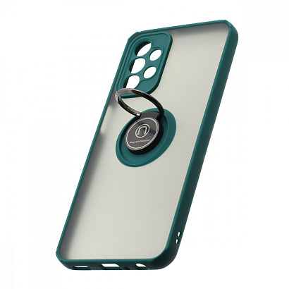 Чехол Shockproof Ring для Samsung Galaxy А23 (005) зелено-оранжевый